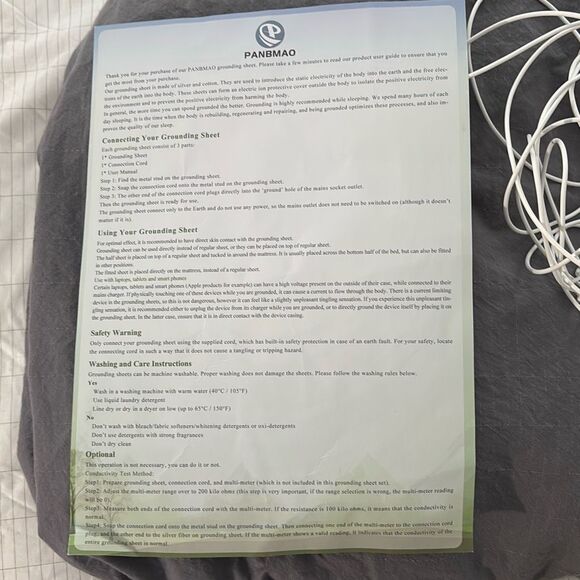 King size grounding fitted sheet - Picture 2 of 2